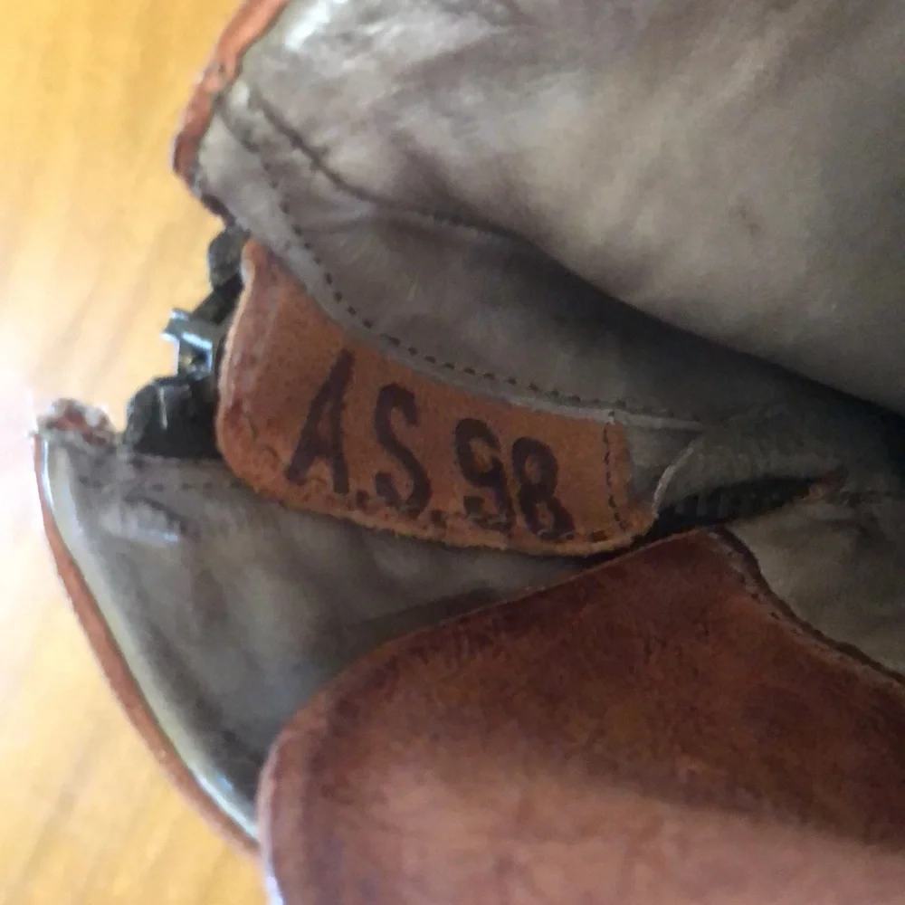 A.S.98 Emerson Italian Zipper Boho Biker Rust Distressed Boots EU41/US10.5 TTS - Picture 8 of 13